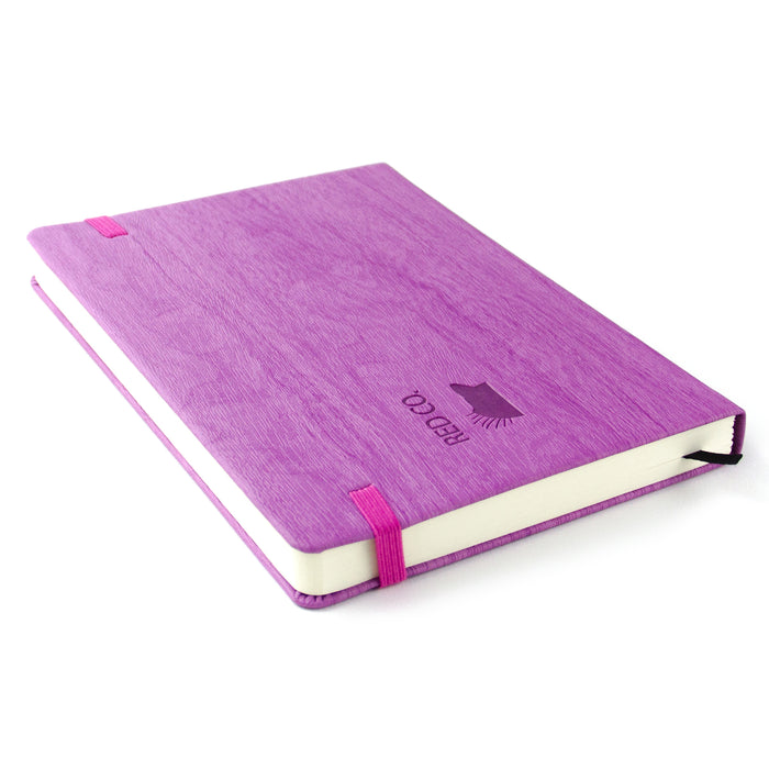 Red Co. Journal with Embossed Flower 240 Pages, 5"x 7" Lined, Magenta